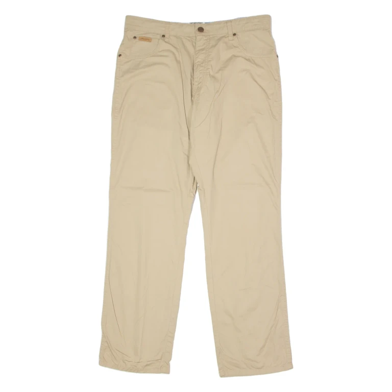 WRANGLER Texas Mens Trousers Beige Regular Straight W34 L30