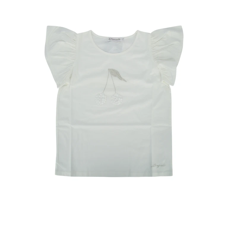 Bonpoint T-Shirt Emila Upb Blanc Lait Coton Biologique