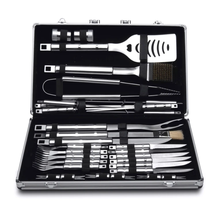 Cubo 33Pc Stainless Steel BBQ Set with Case