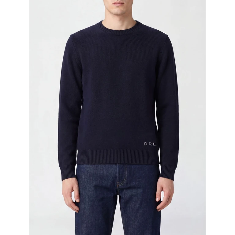 A. P.C. Crewneck Wool Jumper with Embroidered Logo (WOASWH23491IAK)