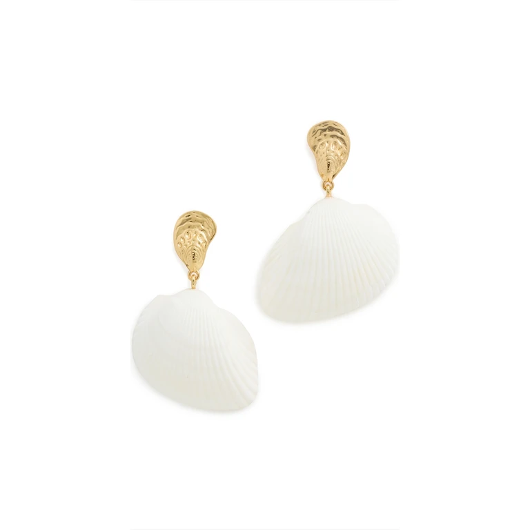 Madewell Madewell x Shopbop Mixed Shell Drop Earrings Antique Gold One Size