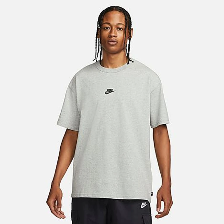 Nike Men's Sportswear Premium Essentials T-Shirt in Dark Grey Heather Size: XS