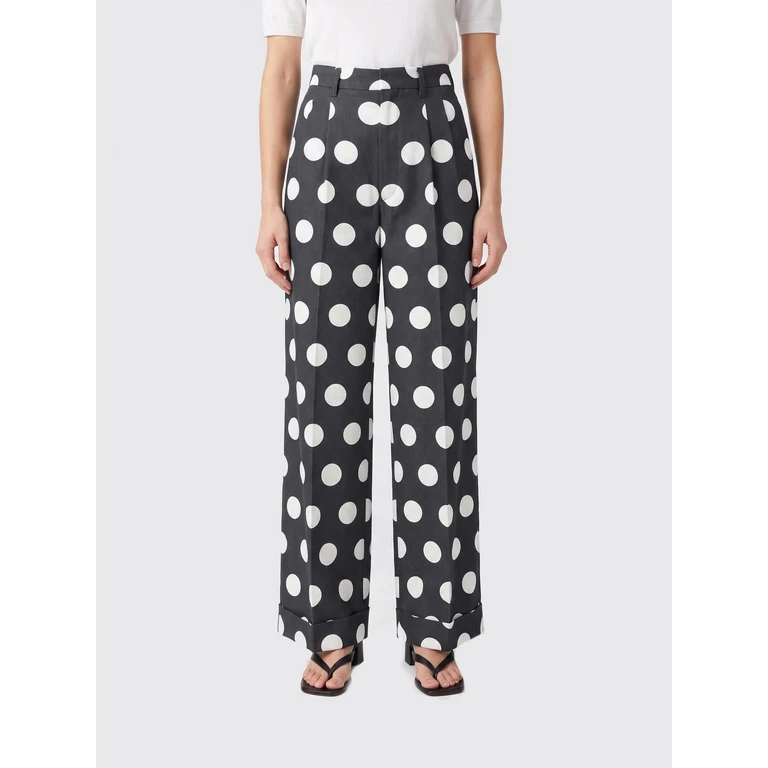 Pants Woman color Black (JQP033BLACKOFFWHITE)