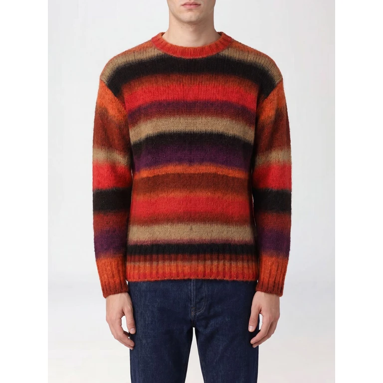 Multicolour Striped Wool Crewneck Jumper (W4K73050100019)