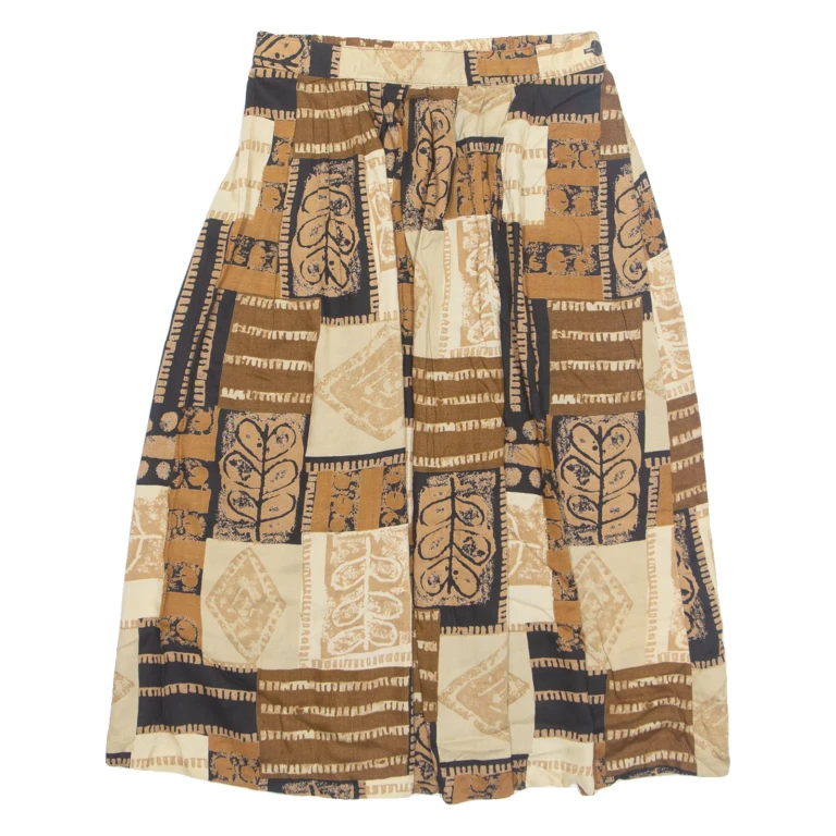 ALFRED DUNNER Womens A-Line Skirt Beige Knee Length 90s UK 8