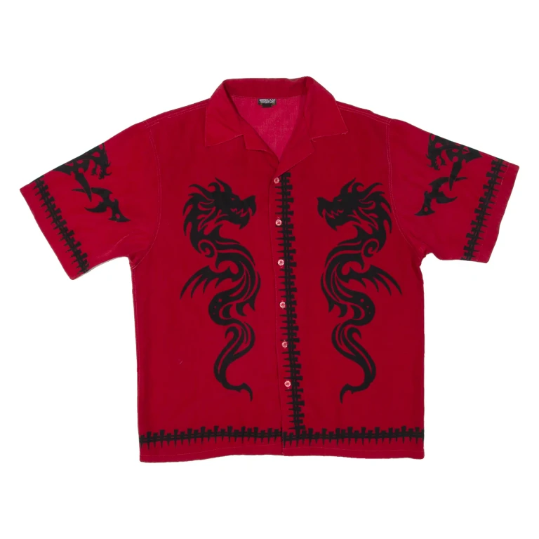 Mens Plain Shirt Red M