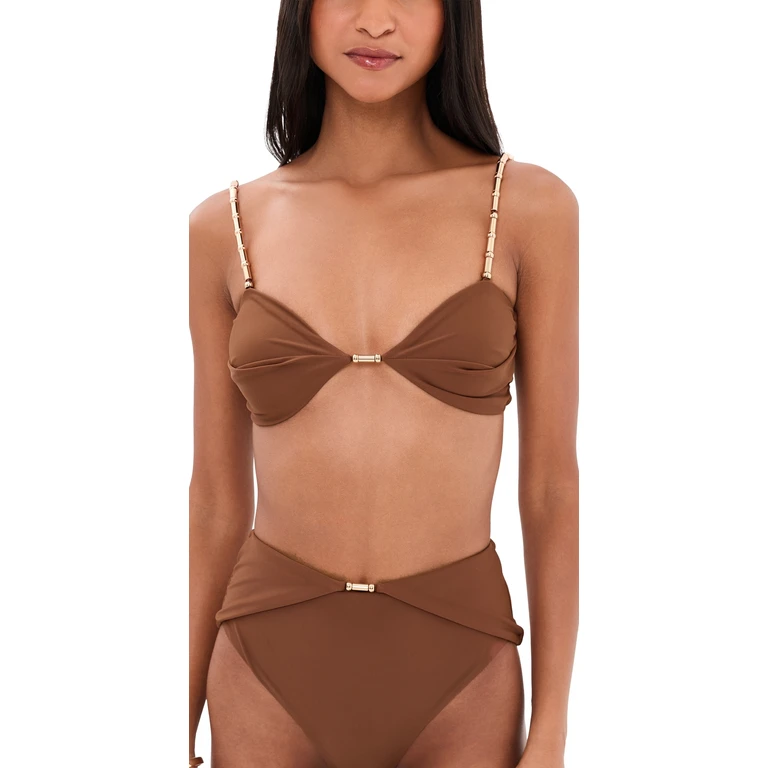 Devon Windsor Emmie Bikini Top Umber XL