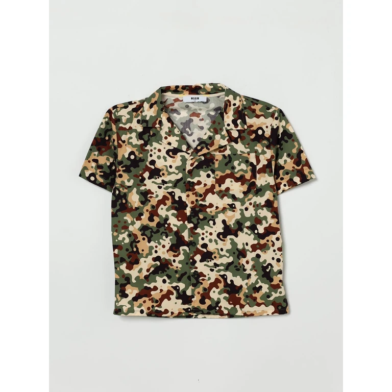 MSGM KIDS Shirt Kids color Green (S6MSJBSI193167)