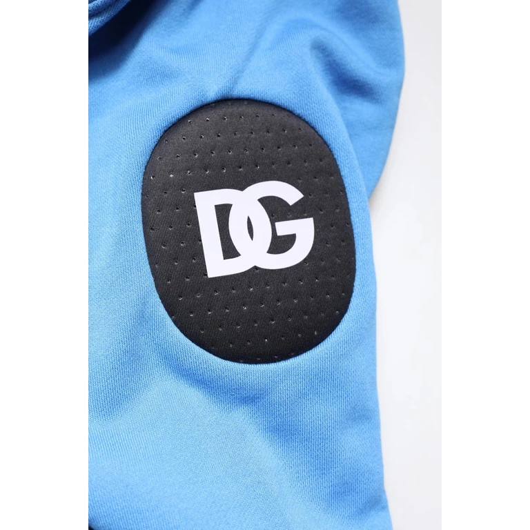 Dolce & Gabbana Blue Cotton Hooded Men Sportswear One Size Vest Clothing - Men