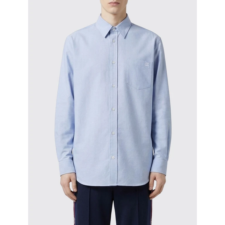 Shirt Men color Blue (852704ZASM74910)