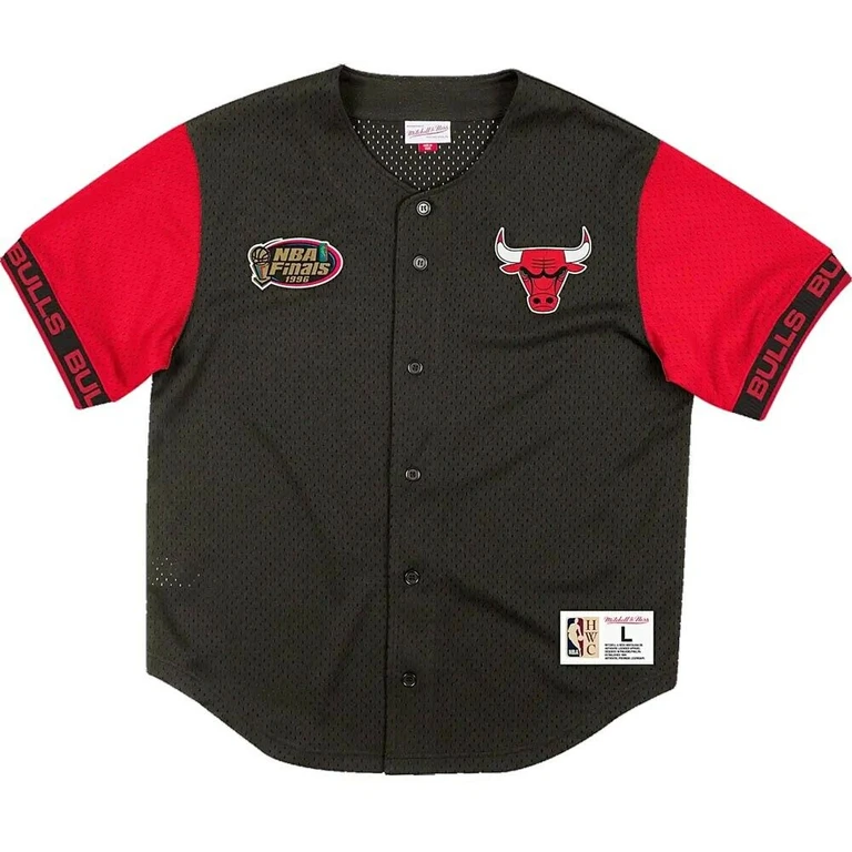 Men's NBA Pure Shooter Mesh Button Front Chicago Bulls