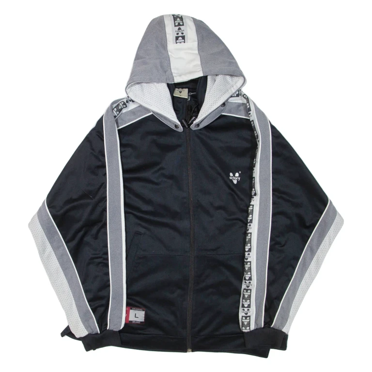 VICTORY Mens Jacket Black Hooded L