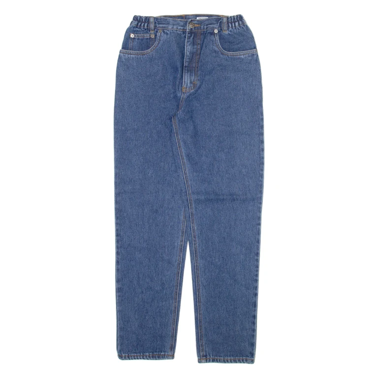 GARRY Womens Jeans Blue Relaxed Tapered W24 L28