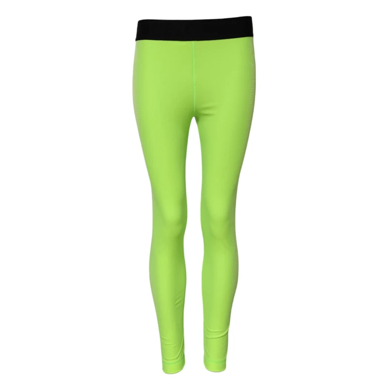 Dolce & Gabbana Green Nylon Slim Fit Leggings Pants Elastane - Women