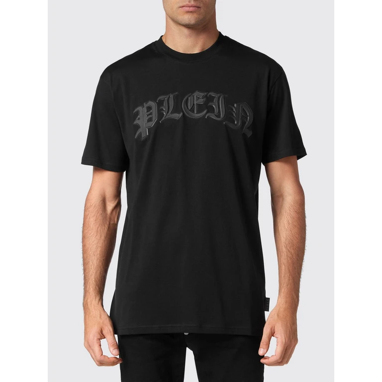 Cotton Crewneck T-shirt with Front and Back Logo Print (AABCMTK5640PJY002N0202)