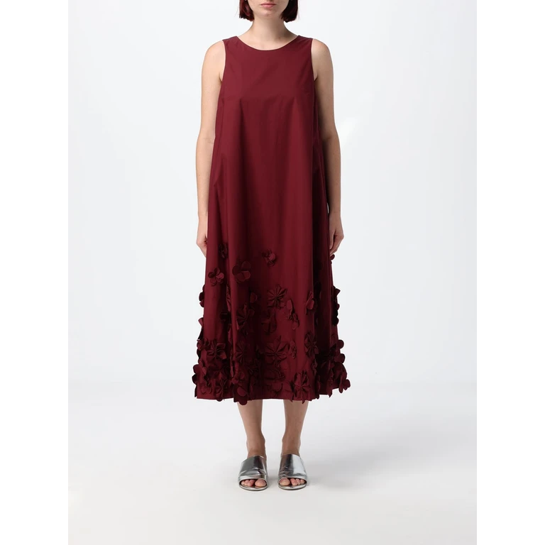 Off-the-Shoulder Embroidered Cotton Midi Tunic (M6EA48185)