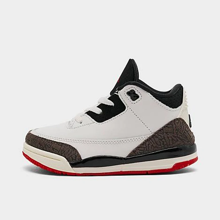 Jordan Kids Toddler Air Retro 3 Basketball Shoes in Sail/Black/University Red Size: 4.0