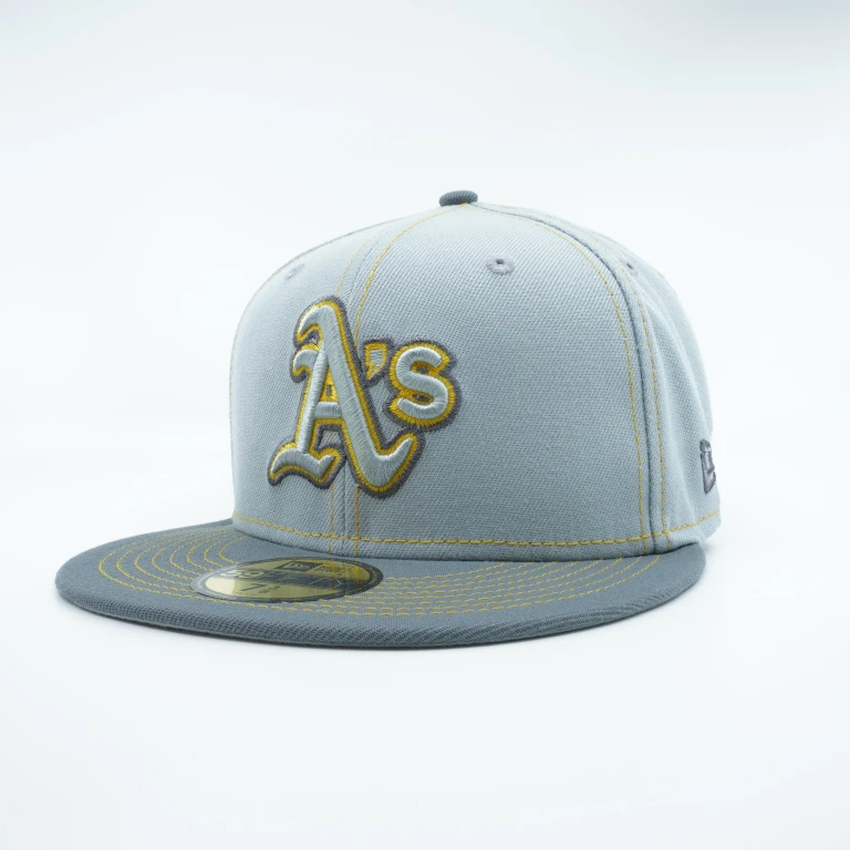 Men's MLB Oakland Athletics 5950 Gray Pop Fitted-Gray