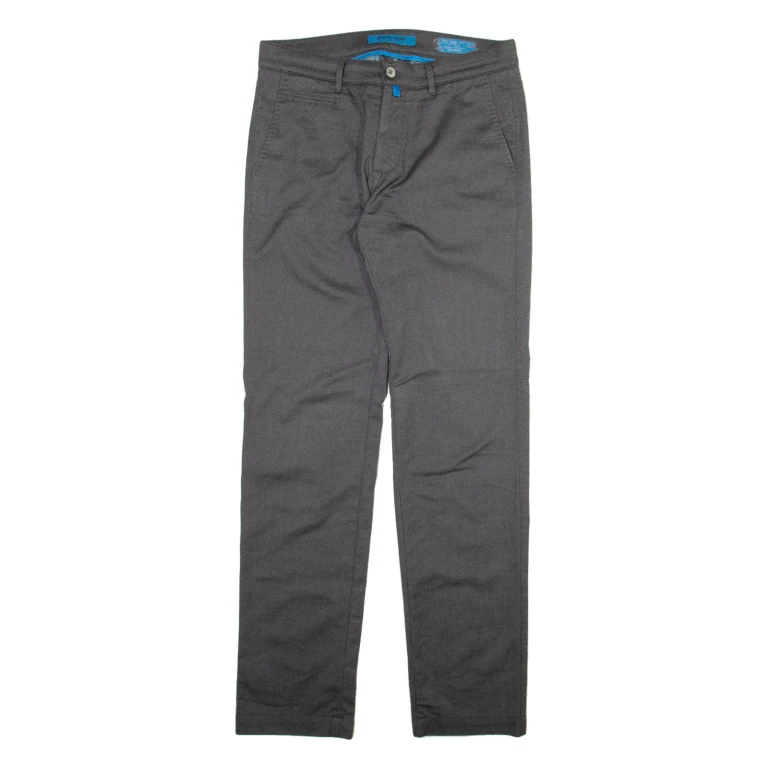 PIERRE CARDIN Mens Trousers Grey Slim Straight W33 L34