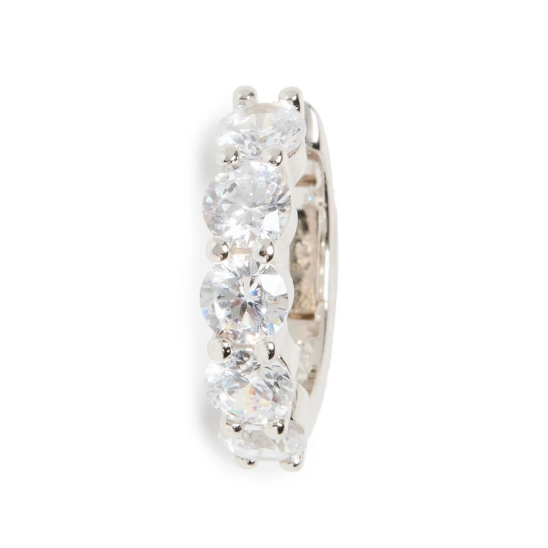 SHASHI Bianca Ear Cuff White Gold One Size