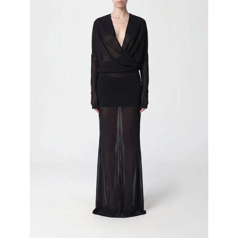 Long Slim Fit Wrap Evening Gown with Back Slit (ESSS26DR02016PL0015)