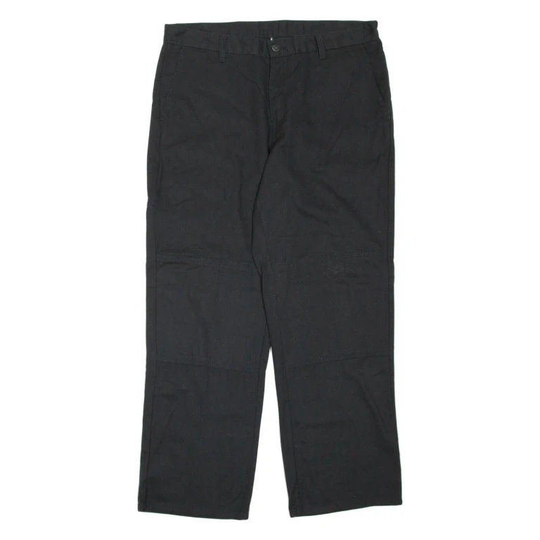 DICKIES Mens Trousers Black Regular Straight W36 L30