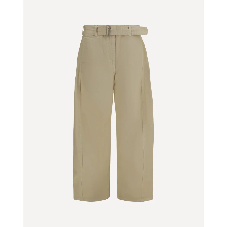 Wide-leg denim Pants with belt Female 36