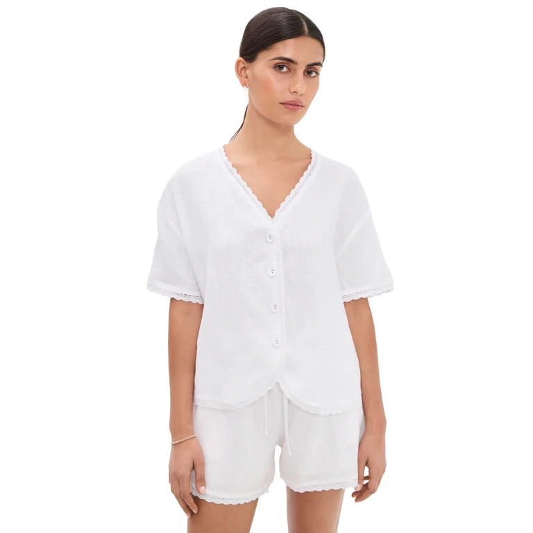 Little Lies Hannah Blouse White M