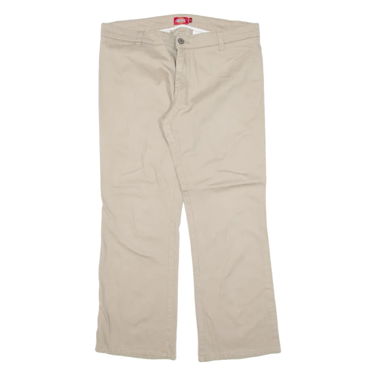 DICKIES Womens Trousers Beige Regular Bootcut W34 L26