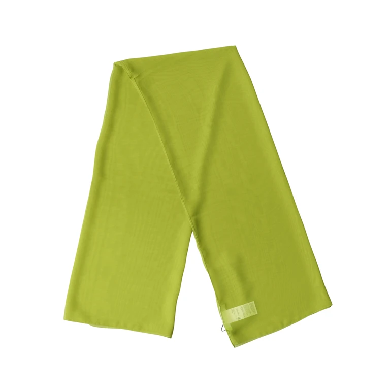 Yellow Green Neck Wrap Shawl Foulard 131cm X 99.5cm Scarf Polyester - Women