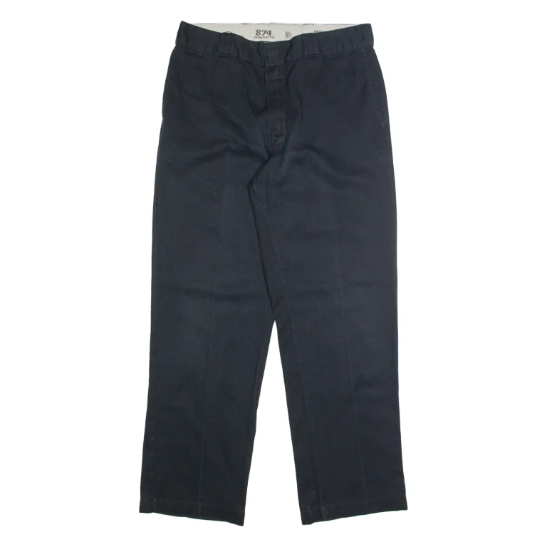 DICKIES Chino Mens Trousers Black Regular Straight W36 L31