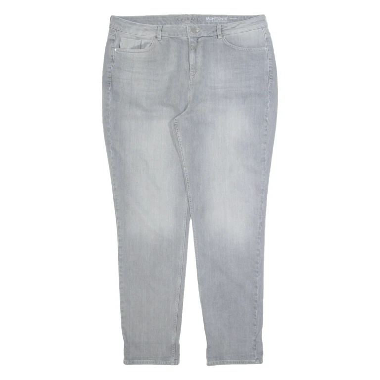 THE WHITE COMPANY Brompton Fit Womens Jeans Grey Boyfriend Stone Wash W34 L30
