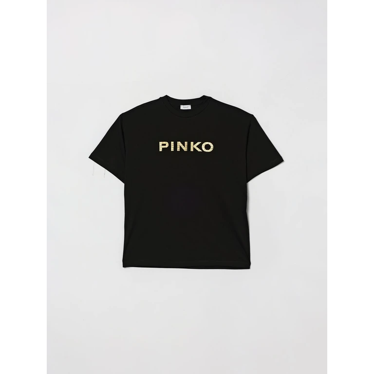 Girl's Cotton T-shirt with Contrast Logo Print (KFTS0430JE017D045)