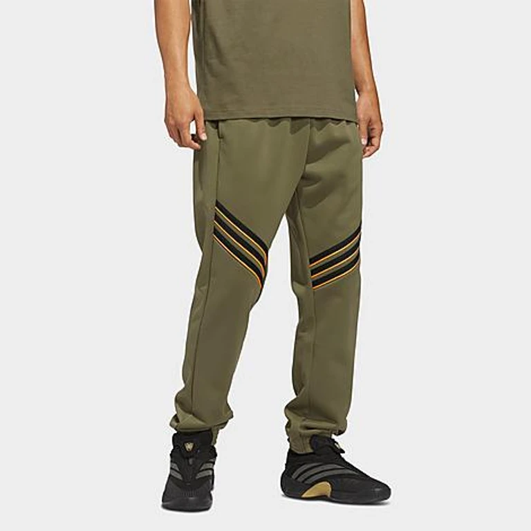 Men's Basketball Crazy Warm Fleece Sweatpants in Olive Strata Size: XS