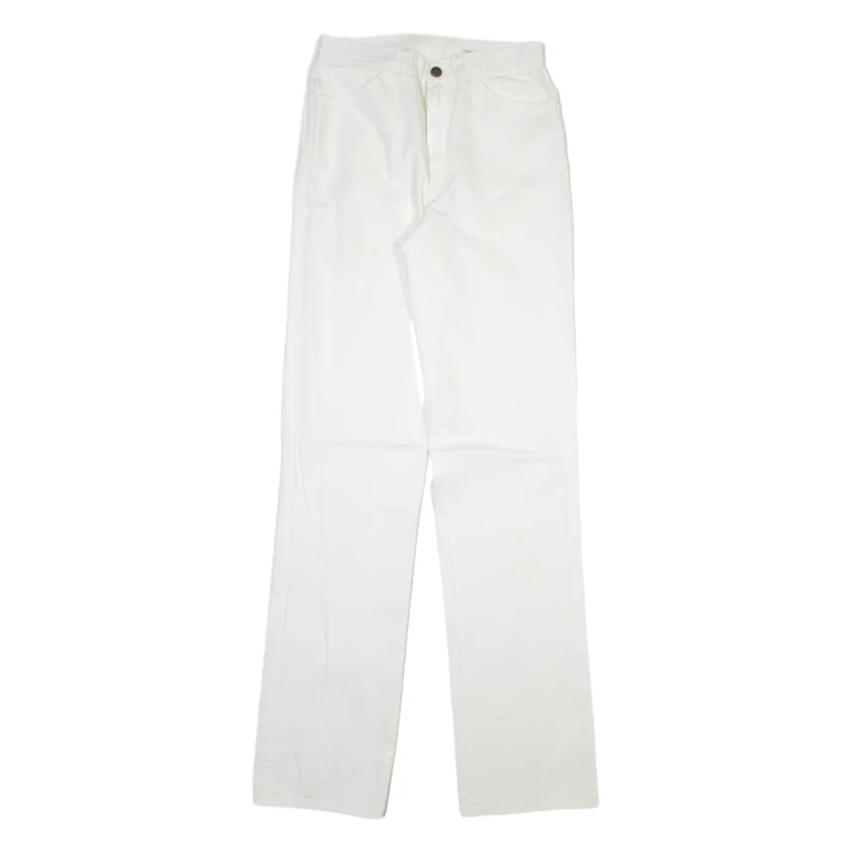 Womens Trousers White Slim Straight W26 L33