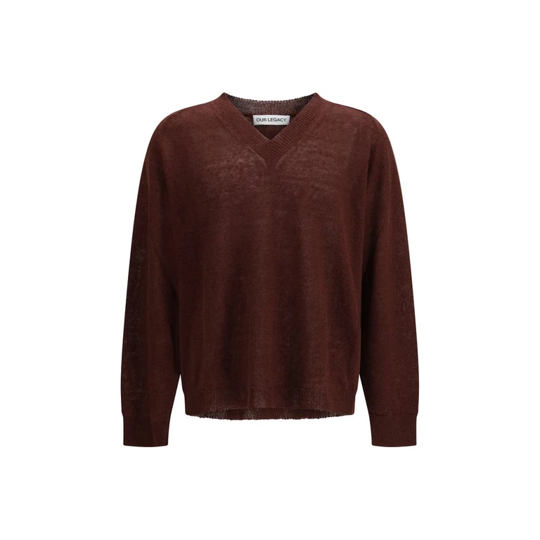 Bordeaux Linen Sweatshirt Clothing - Men