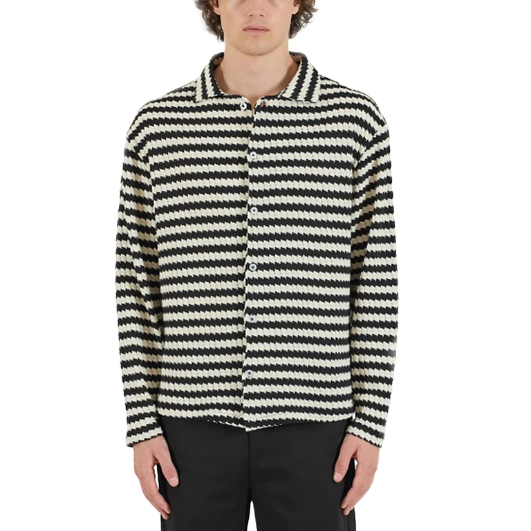 Krost Chevron Jacquard Cardigan Sweater