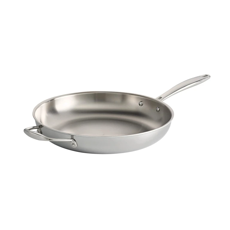 Tri-Ply Clad Stainless Steel 12" Large Frying Pan