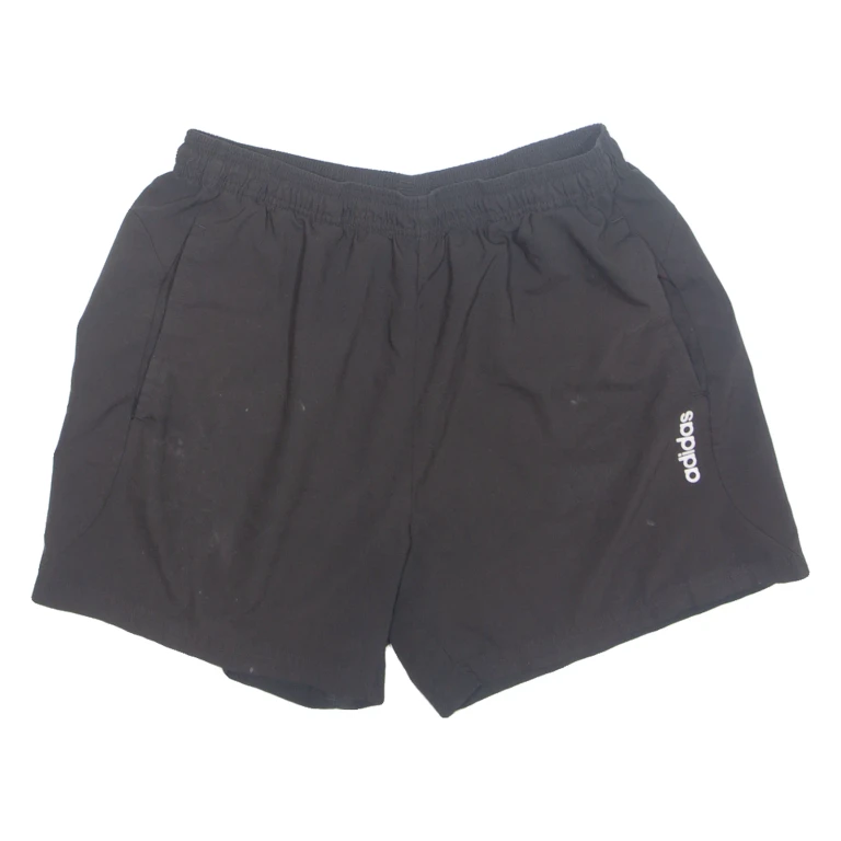 ADIDAS Mens Sports Shorts Black Relaxed L W29