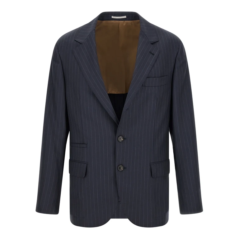 Brunello Cucinelli Blue Virgin Wool Blazer Clothing - Men