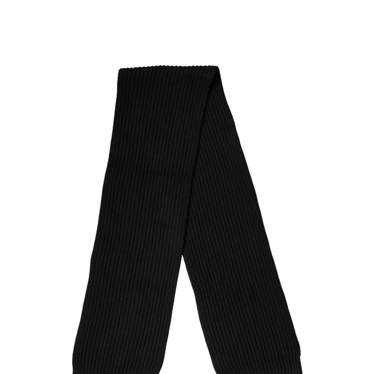 Dolce & Gabbana Black Cashmere Knit Neck Wrap Shawl 202cm X 26cm Scarf - Men