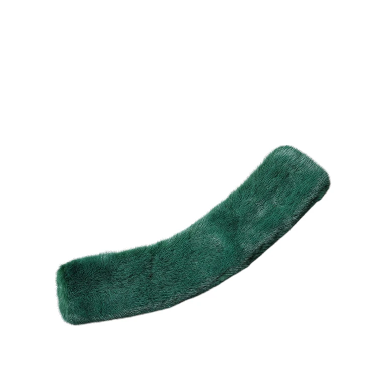 Dolce & Gabbana Green Mink Fur Collar Women Neck Wrap Scarf - Women