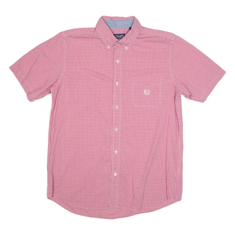 CHAPS Mens Shirt Red Check M