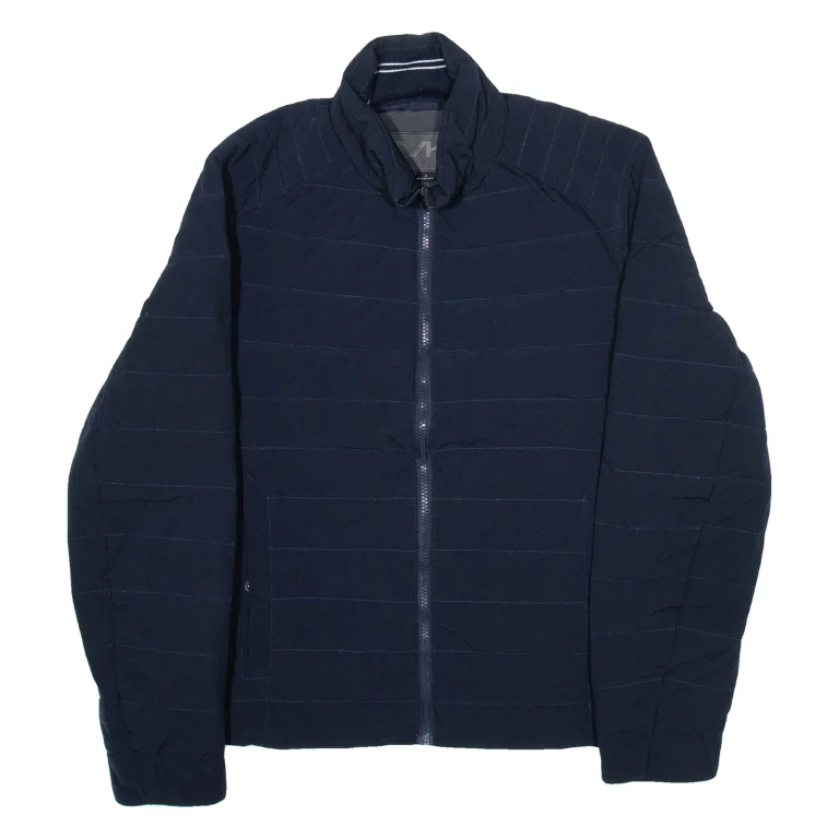 MICHAEL KORS Down Insulated Mens Quilted Jacket Blue Nylon S