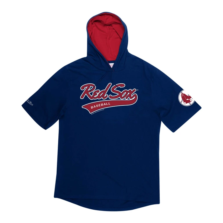 Men's MLB Short Sleeve Hoody Boston Red Sox Hoodies