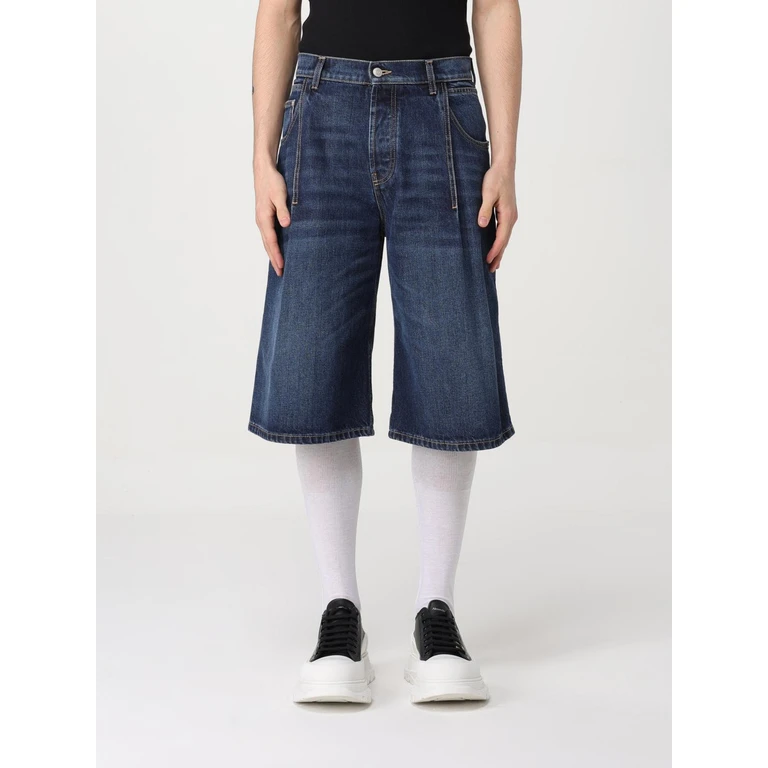 MCQUEEN Shorts Men color Blue (765475QYAAQ4211)