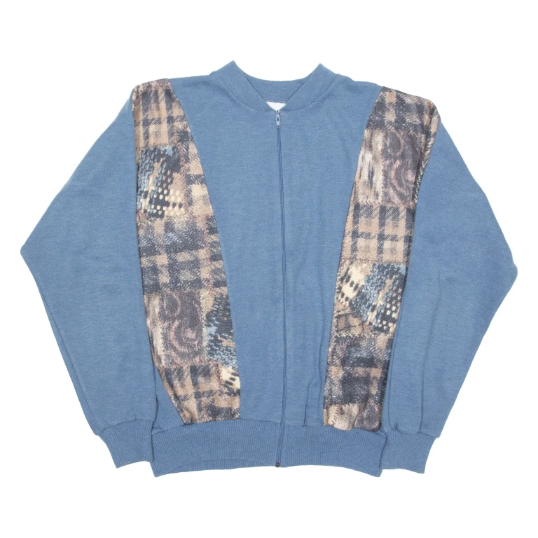 DAMART Full Zip Mens Sweatshirt Blue L