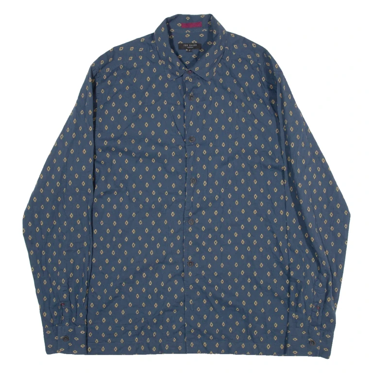 TED BAKER Mens Shirt Blue Long Sleeve M