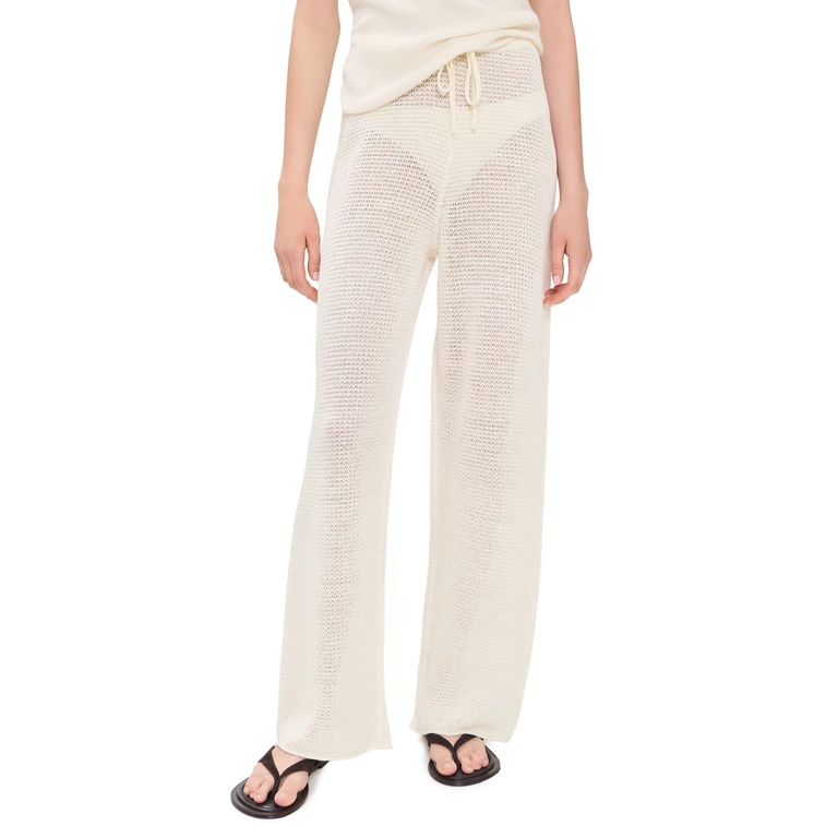 Onia Knit Drawstring Pants Egret M