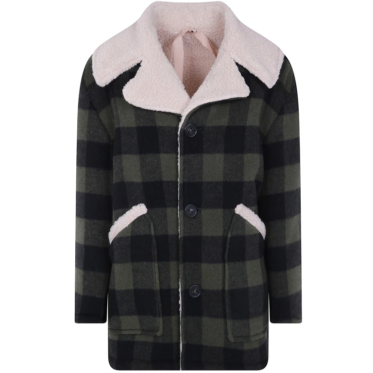 Jacket Wool Plaid "Fabric Outwear Jacket"